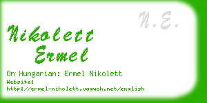 nikolett ermel business card